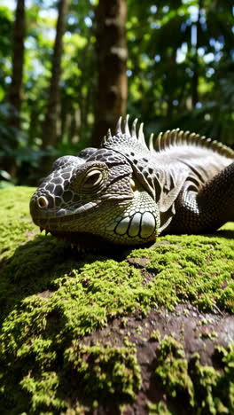 iguana in a tropical forest
