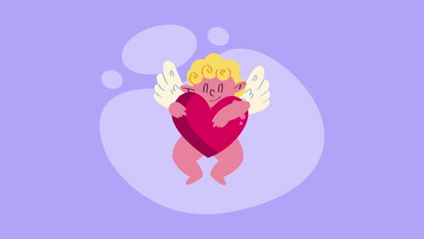 cupid holding a heart