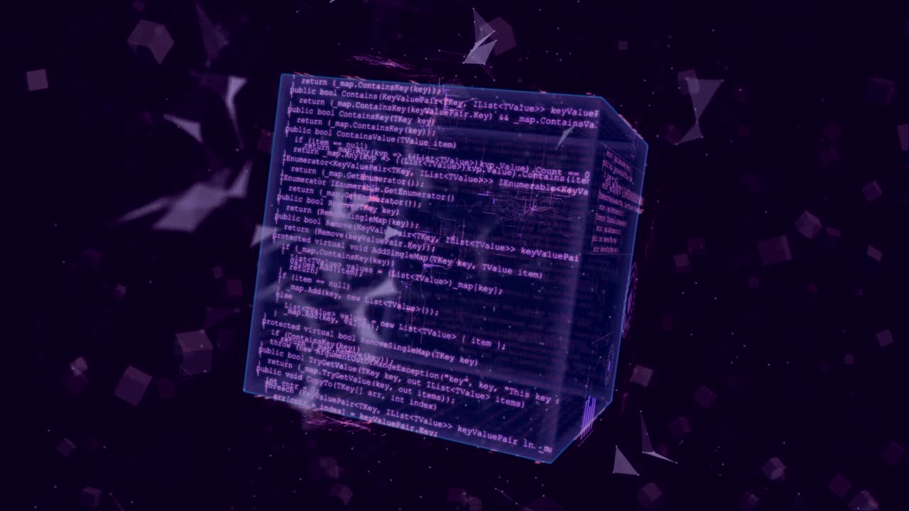 Hi-tech Digital Cube Background.