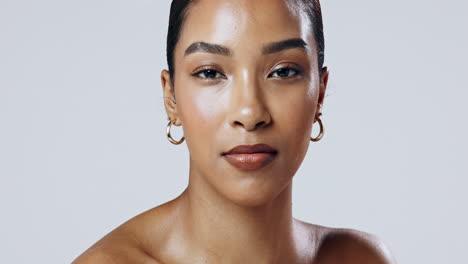 portrait of a woman with beautiful makeup and expression