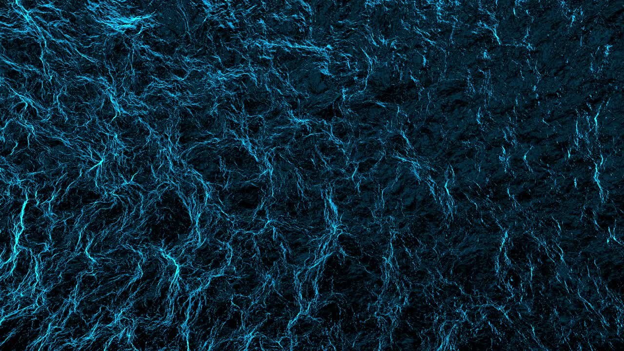 Texture blu scuro ed energica con motivi fluidi simili all'acqua. Loop continuo per sfondi astratti, tecnologia o concetti legati alla natura.