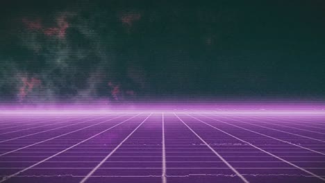 animación de formas que se mueven sobre las nubes