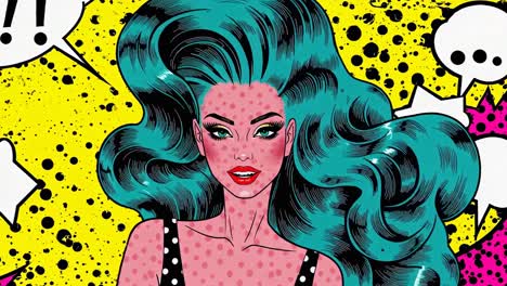 pop art woman portrait