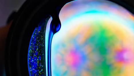 abstract colorful liquid colors through lens