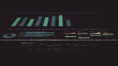 visuales de datos dinámicos para gráficos de información de negocios, gráficos animados y conocimientos basados en datos para una maqueta de reunión de negocios