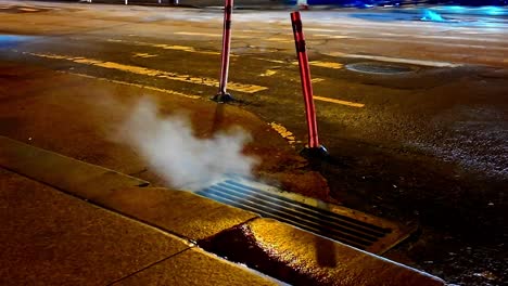 steam coming out of a vent