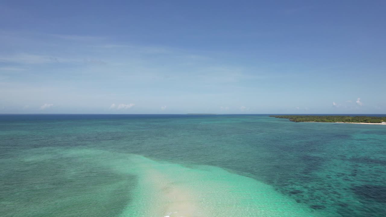 vista aérea desde un banco de arena en zanzíbar