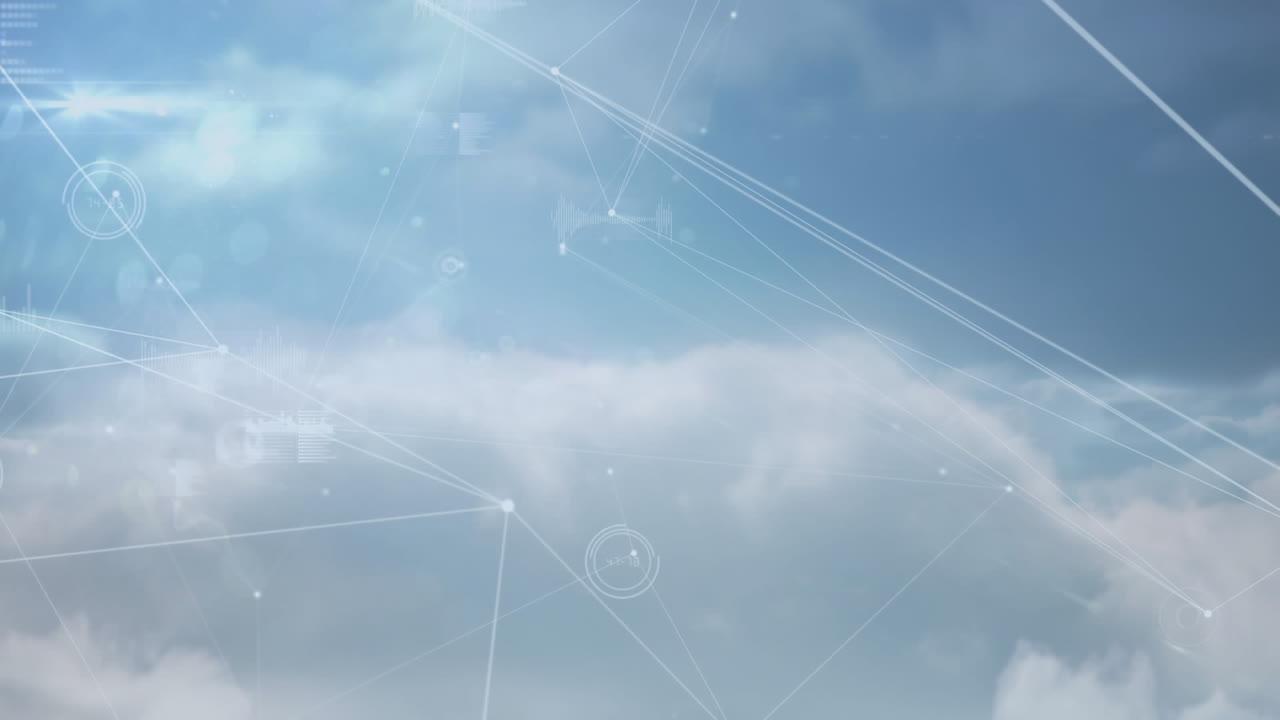 Animation of network of connections over data processing