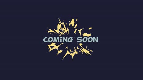 coming soon. design concept with with 2d explosion. promotion banner illustration