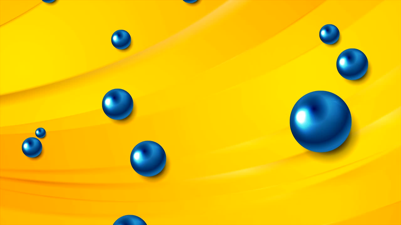 fondo de movimiento ondulado de tecnología abstracta brillante con círculos brillantes