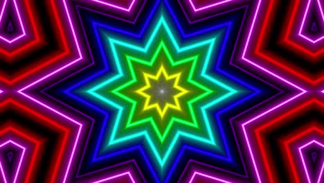 Neon geometric pattern illumination animation motion graphics