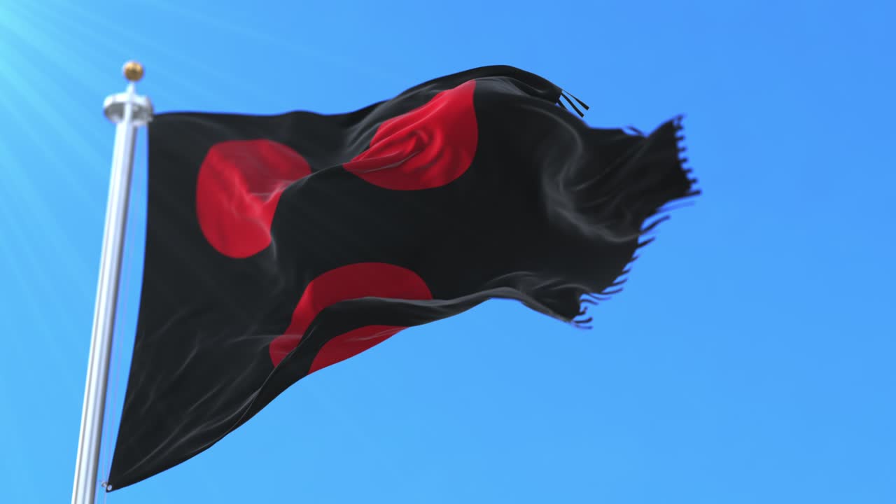 Timurid Empire Flag. Loop | Premium Stock Video Footage