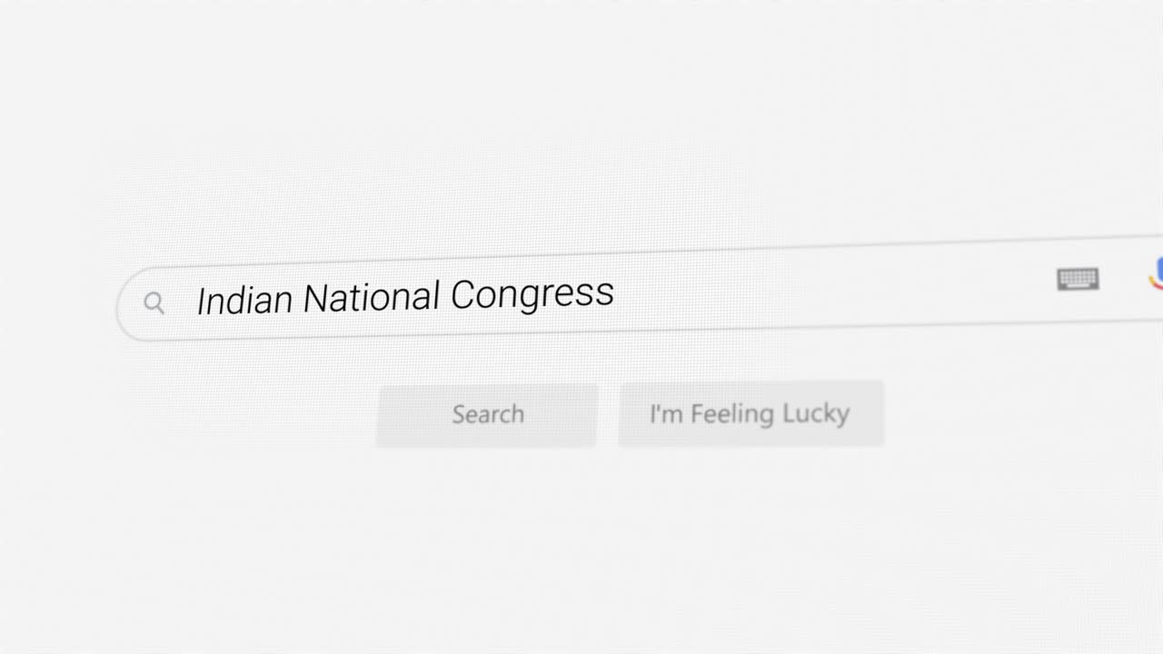 Ricerca di Indian National Congress sul browser Internet