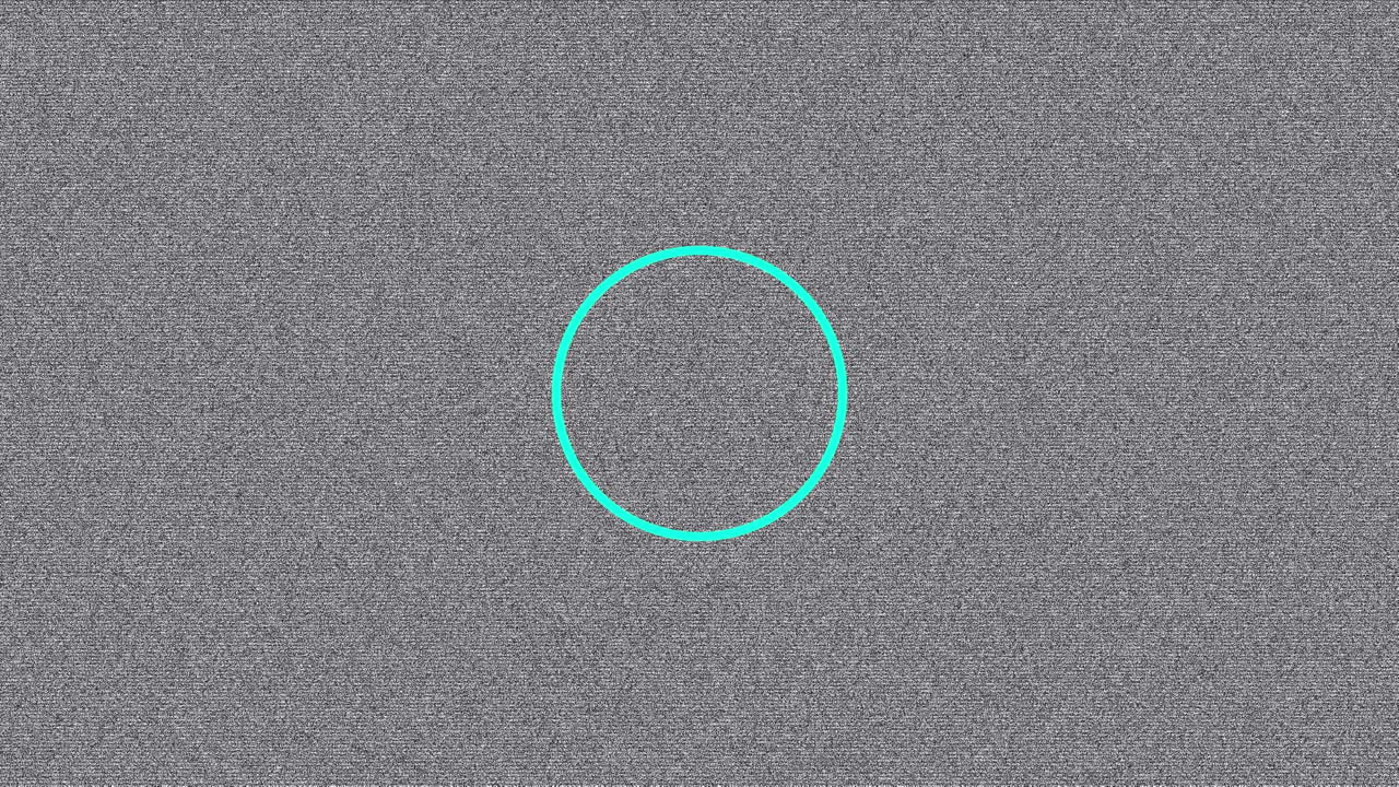 animación de círculos y puntos azules que se mueven en bucle contra un fondo gris.