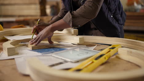 carpenter working on a wooden project