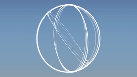 animation of white circles over blue background