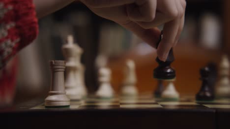 woman playing chess