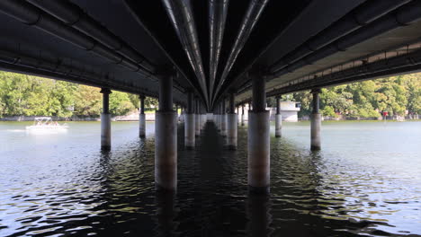 Underside of Br&uuml;cke &amp;quot;Chelles-Allee&amp;quot;, access road to island of Lindau in Germany