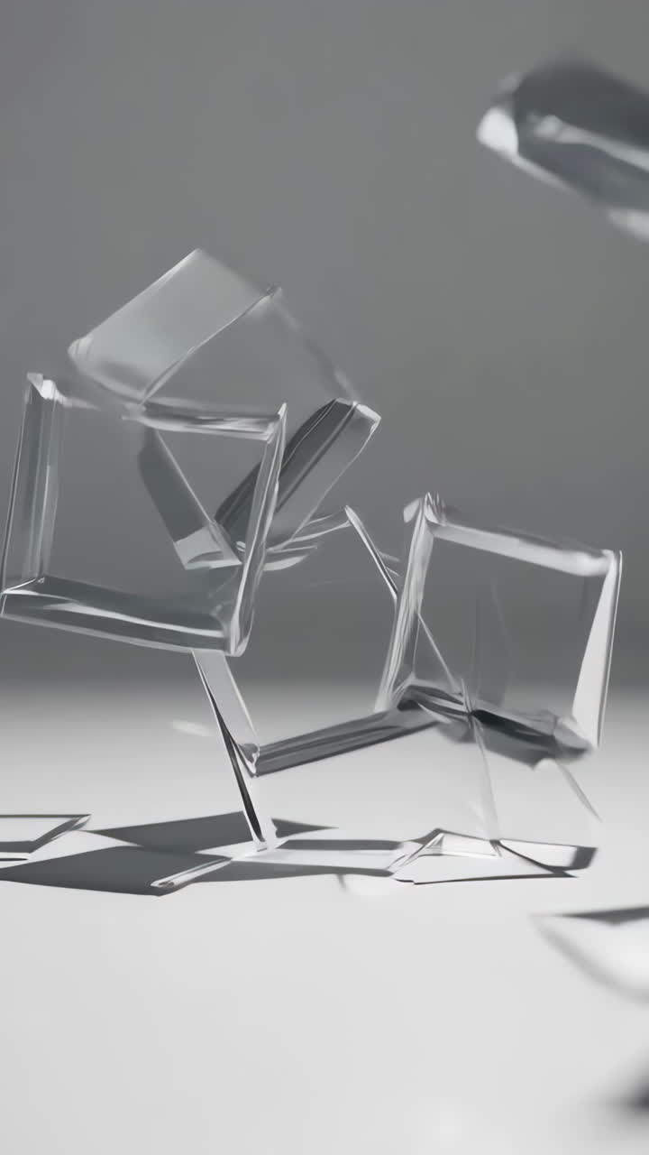 Cubi di vetro astratti