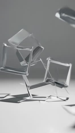 abstract glass cubes