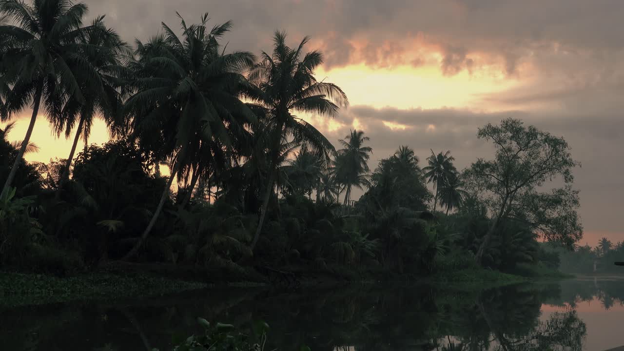 Morning sunrise next by the river.
