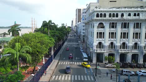 Aerial-view-of-Malecon-Avenue-in-Guayaquil