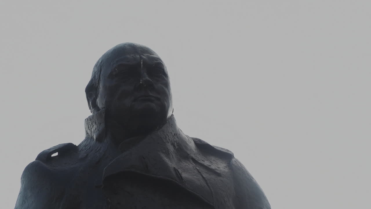 Statue of Winston Churchill Parliament Square London Close UpThe statue of Winston Churchill in Parliament Square, London, is a bronze sculpture of the former British prime minister Winston Churchill