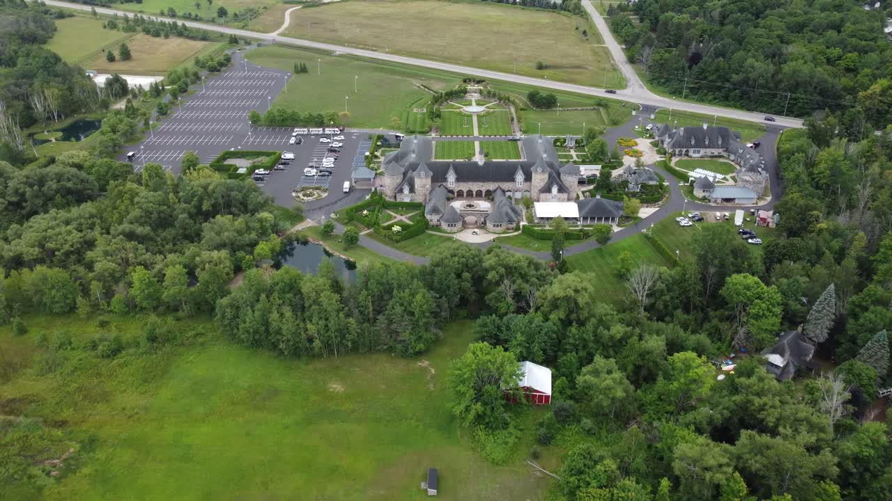 섬 도시 의 공중 촬영