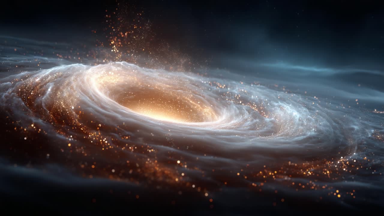 A Stunning Visualization of a Spiral Galaxy with Bright Core, Cosmic Dust, and Celestial Swirls, Capturing the Majesty of the Universe in Two Frames