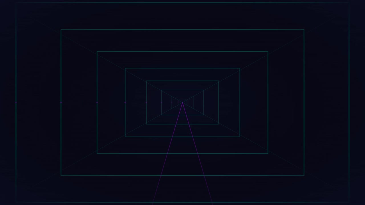 Túnel Abstracto de Líneas Rectangulares Luminosas