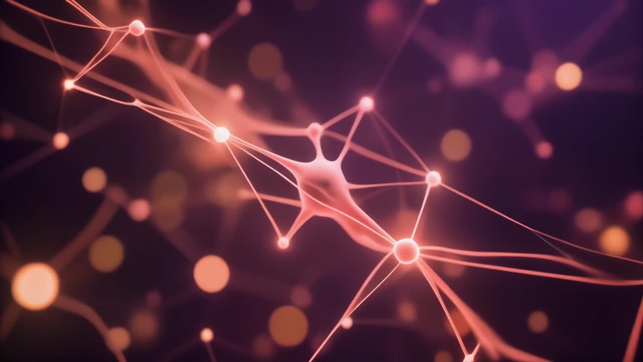 Abstract Neural Network with Glowing Connections and Synapses