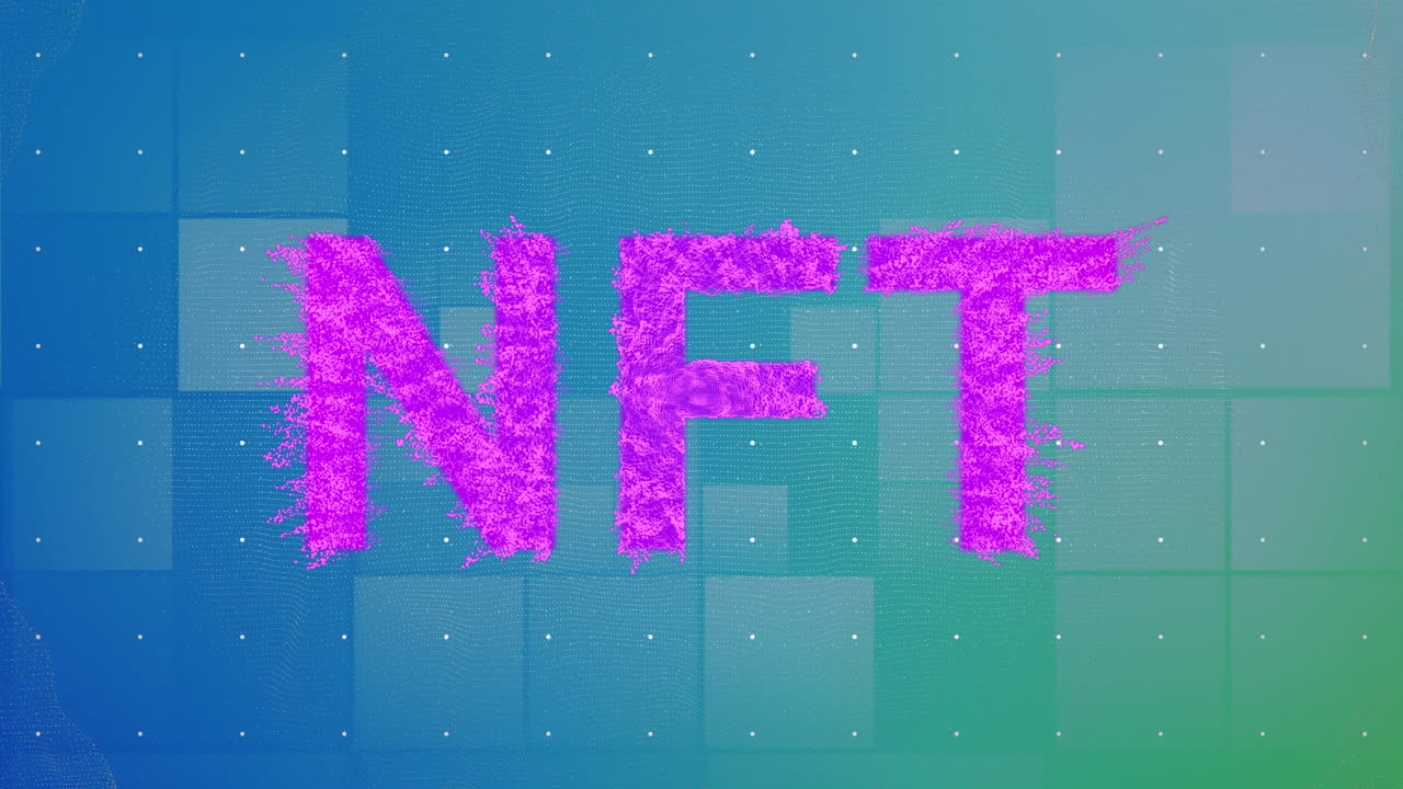 Animation of winter scenery with confetti falling on blue background