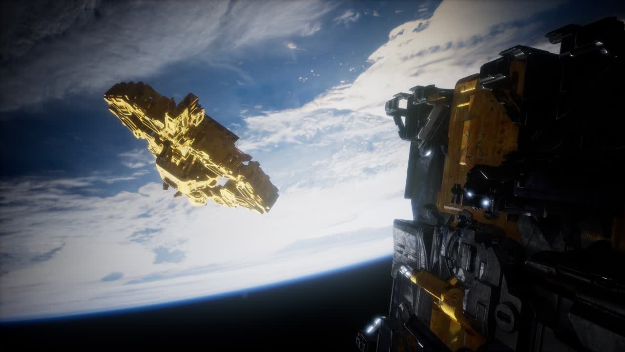 어머니 우주선으로 알려진 거대한 우주선의 함대가 지구 위에 위치를 잡고 있습니다.