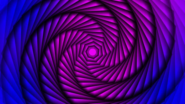 Sfondo astratto a cerchi colorati con sfumature blu e viola