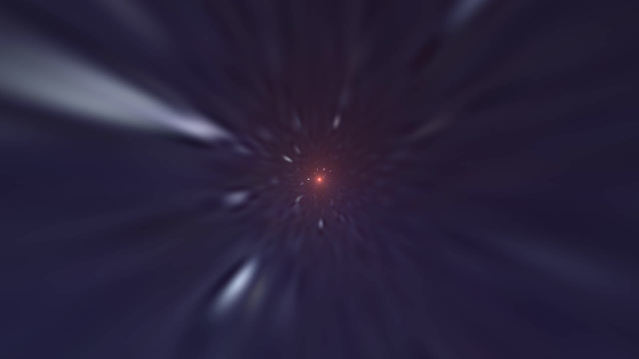 Hyperspace travel effect with bright central star