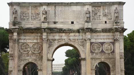 the beautiful ancient arch of constantine in rome, italy