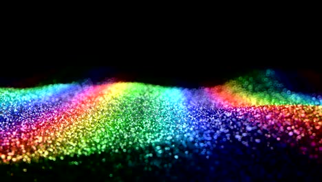 colorful rainbow shiny moving glitter background abstract seamless vj loop particles alpha matte