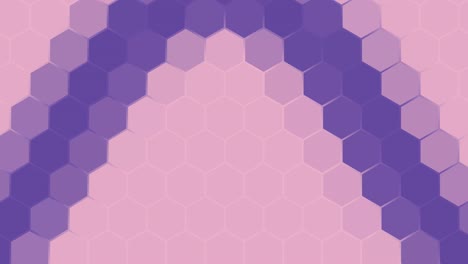 onda colorida brillante y dinámica que se mueve a lo largo de una cuadrícula hexagonal. en bucle