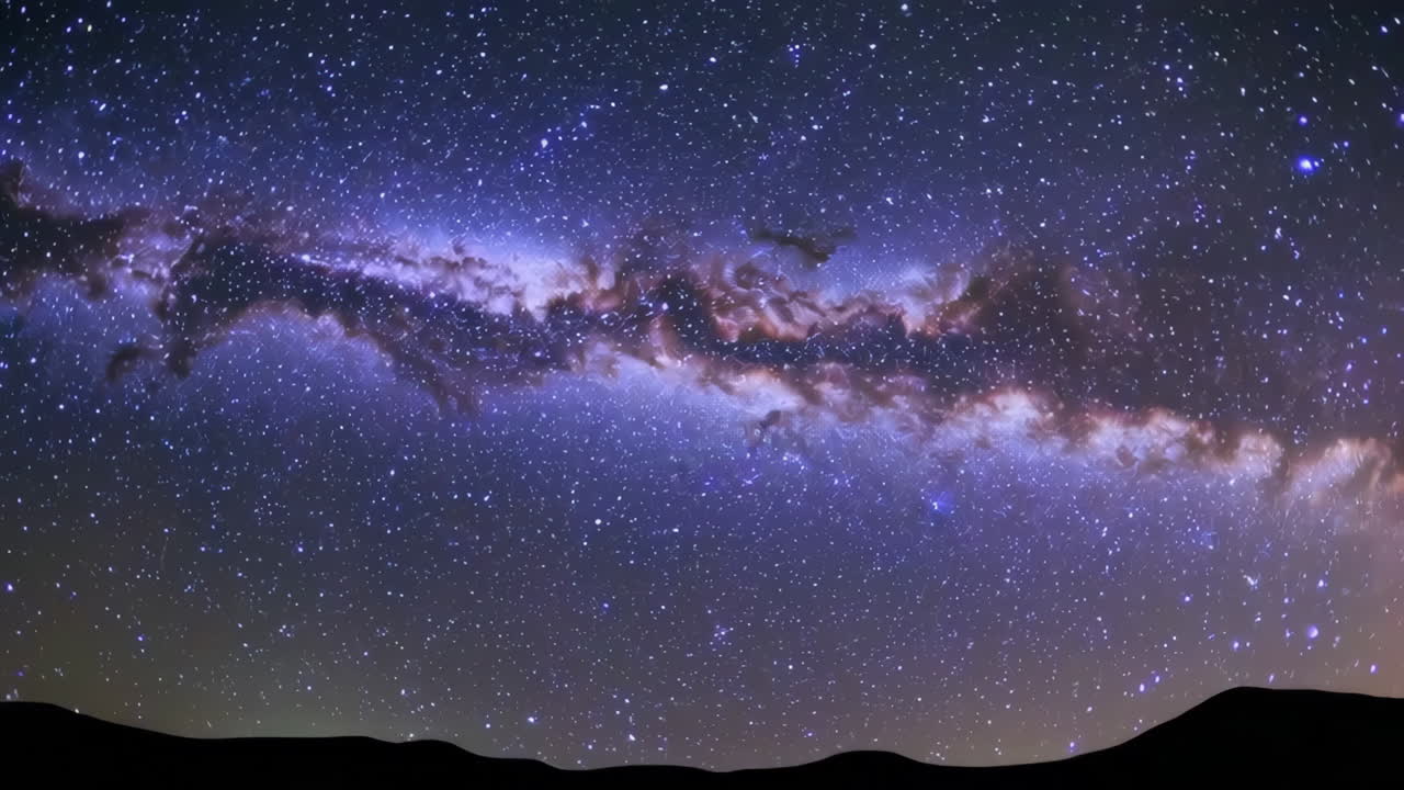 Milky Way over Mountains at Night