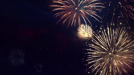 colorful fireworks exploding in the night sky