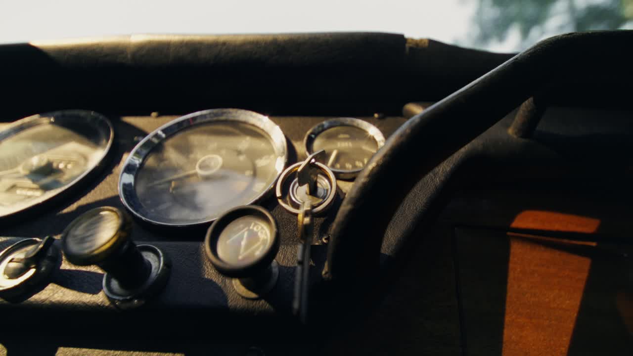 빈티지 자동차 대시보드