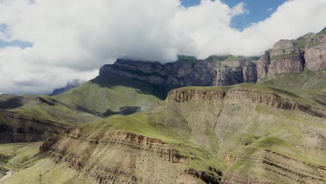 mountainous landscape with clouds