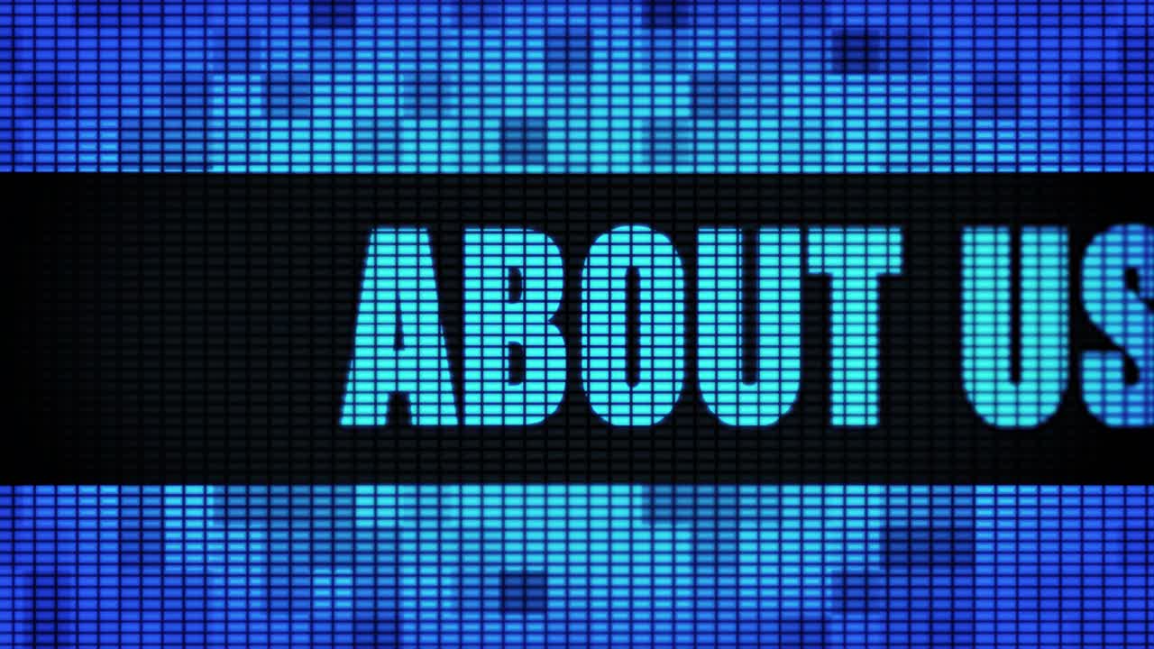 About Us Page on a Digital Display
