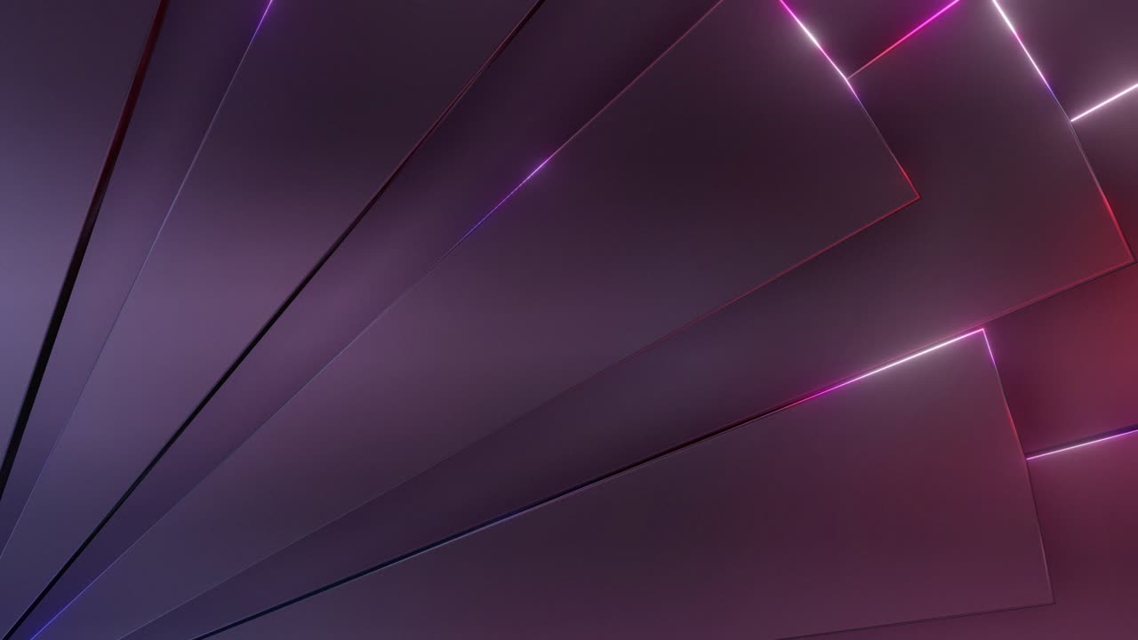 Abstract Geometric Background with Neon Light