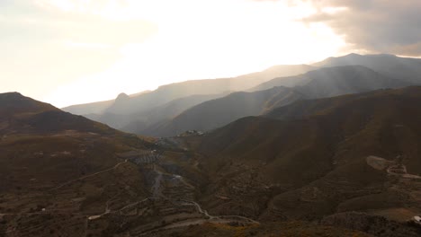 Las-Montañas-Cerca-De-Almería-En-El-Sur-De-España,-Tiro-Aéreo