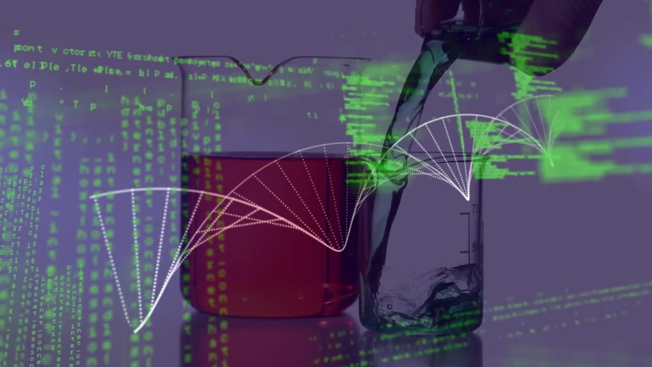 Network of connections over world map against red technology background
