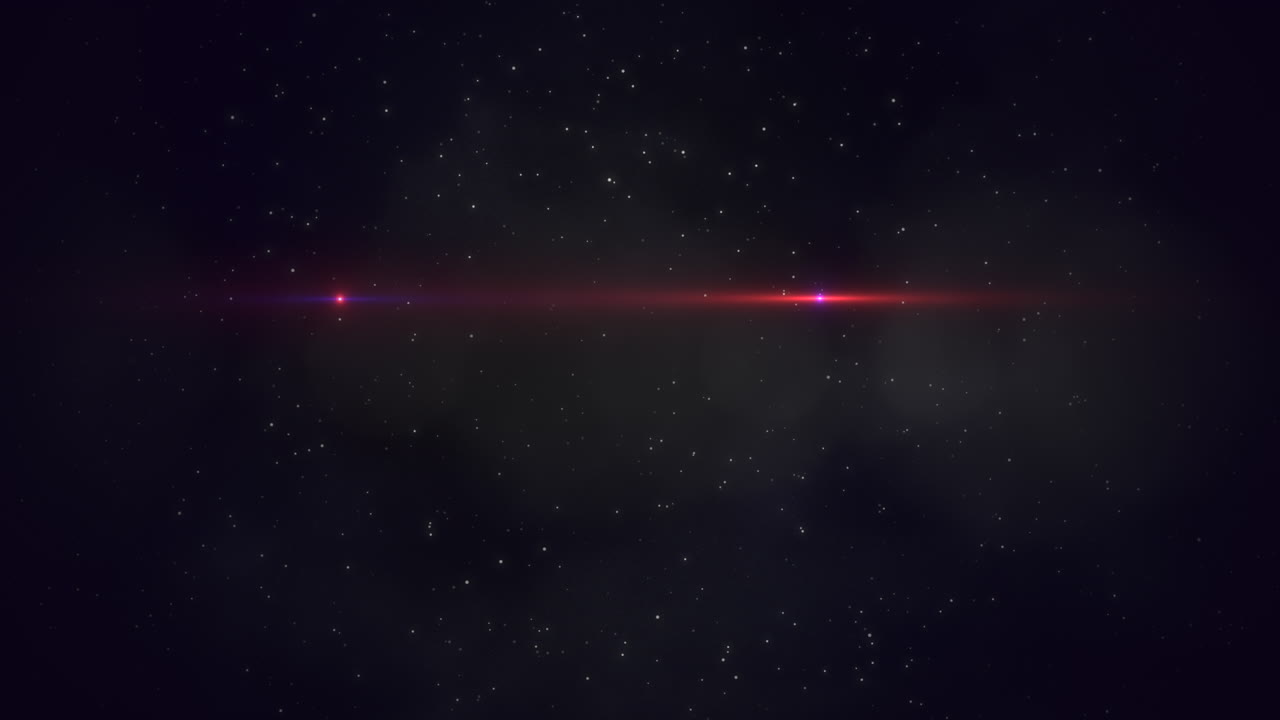 미래의 빛 우주 날 텍스트는 대담한 빨간 글자로 빛납니다.