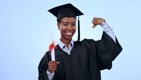 Happy-black-woman,-graduation