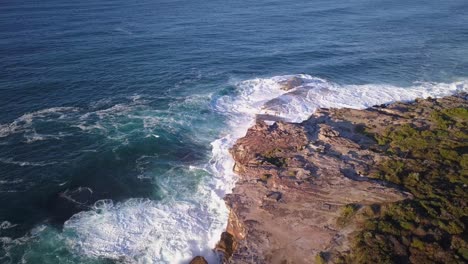 aerial view of sydney coastal waves