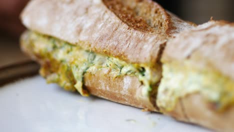 cheesy baguette sandwich